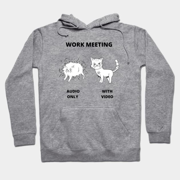 Video Meeting Joke Work from Home Meme Zoom Call Hoodie by ohsheep